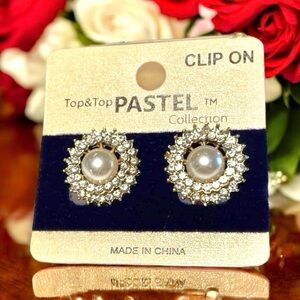 BEAUTIFUL CLIP-ON EARRINGS BY PASTEL, TM COLLECTION b017